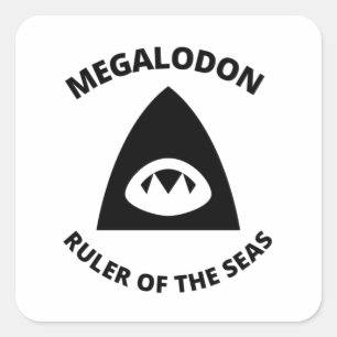 Megalodon  square sticker