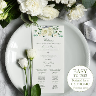 Megan Catholic Wedding Program with Mass