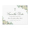 Megan Christian Cross Roses Greenery Save the Date