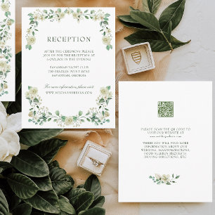 Megan Simple Greenery Wedding Reception Enclosure Card