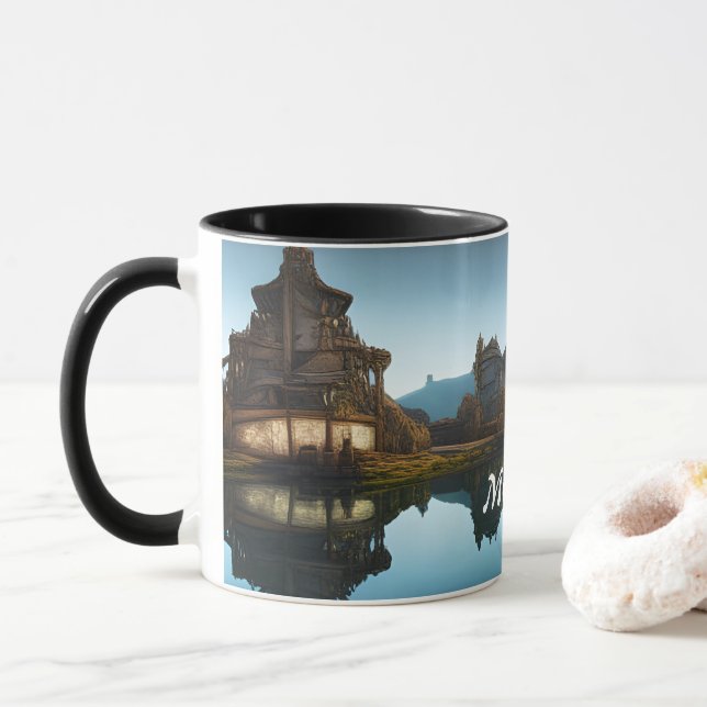 Megan's Morning Tea Personalised Customisable Mug (With Donut)