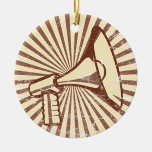 Megaphone Ceramic Tree Decoration