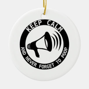 Megaphone: Keep Calm And Never Forget Ceramic Tree Decoration