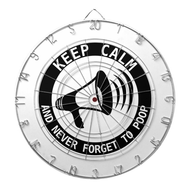 Megaphone: Keep Calm And Never Forget Dartboard (Front)