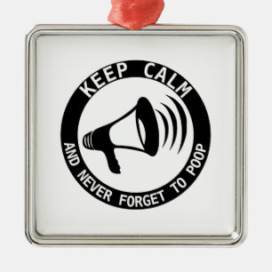 Megaphone: Keep Calm And Never Forget Metal Tree Decoration