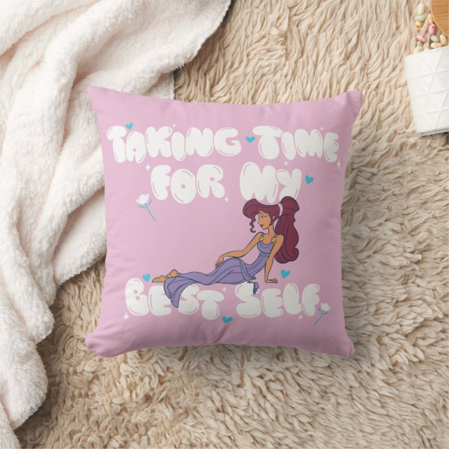 Megara - Taking Time For My Best Self Throw Pillow (Blanket)