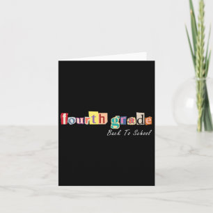 Megazine Letter Fourth Grade Teacher Kids Back To Card