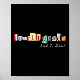 Megazine Letter Fourth Grade Teacher Kids Back To  Poster