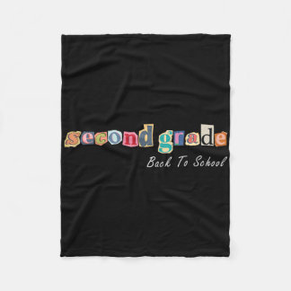 Megazine Letter Second Grade Teacher Kids Back To Fleece Blanket
