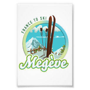 Megève france ski logo photo print
