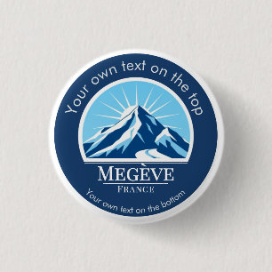 Megève France ski resort 3 Cm Round Badge