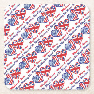 Meghan-and-Harrys Wedding Square Paper Coaster