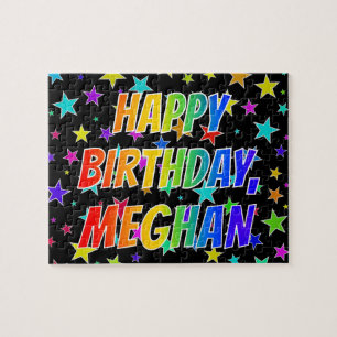 "MEGHAN" First Name, Fun "HAPPY BIRTHDAY" Jigsaw Puzzle