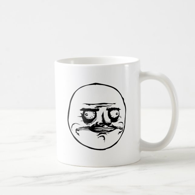 Megusta Meme Face (from reddit, 9gag, 4chan) Coffee Mug (Right)