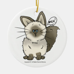 Meh Cat Christmas Ornament