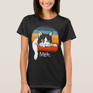 Meh Cat Retro Vintage Cat  for Introvert T-Shirt