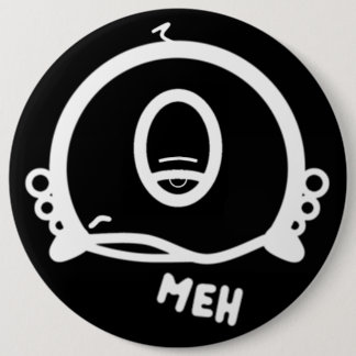 Meh One-Eyed Weird Creature Cartoon Character 6 Cm Round Badge