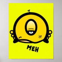 Meh One-Eyed Weird Creature Cartoon Character