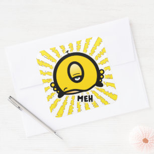 Meh One-Eyed Weird Creature Cartoon Character Square Sticker