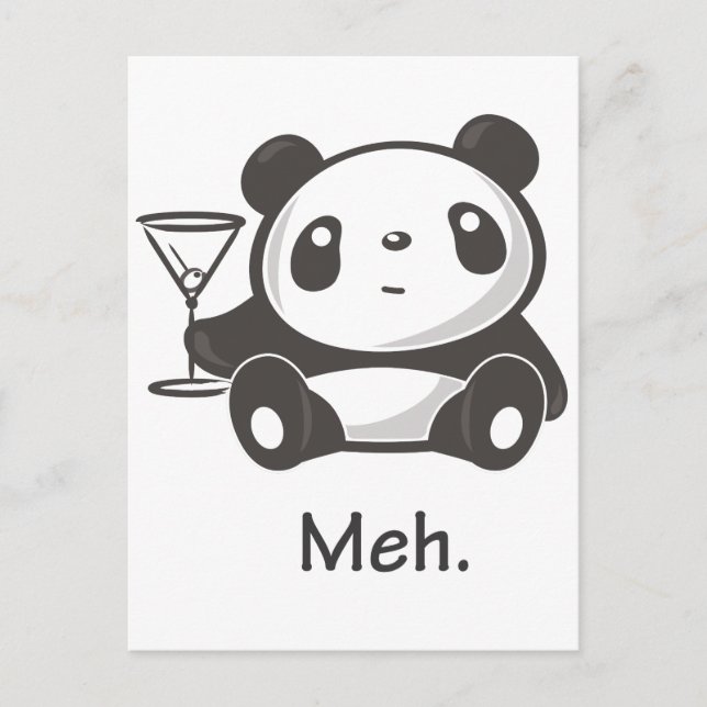 Meh Panda Postcard (Front)