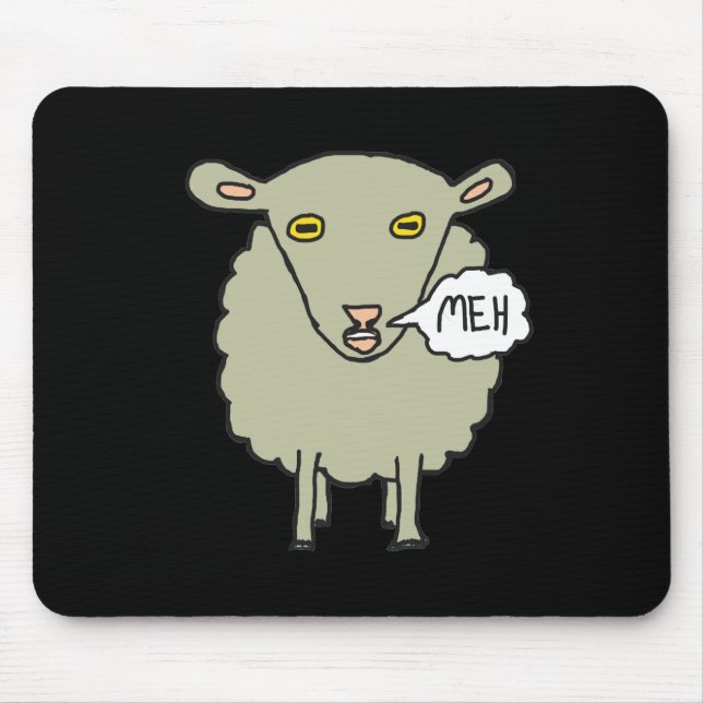 Meh Sheep Mouse Pad (Front)
