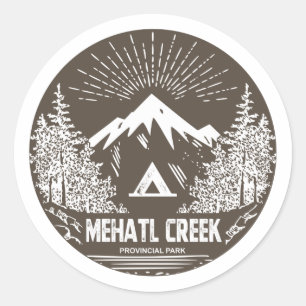 Mehatl Creek Provincial Park Classic Round Sticker