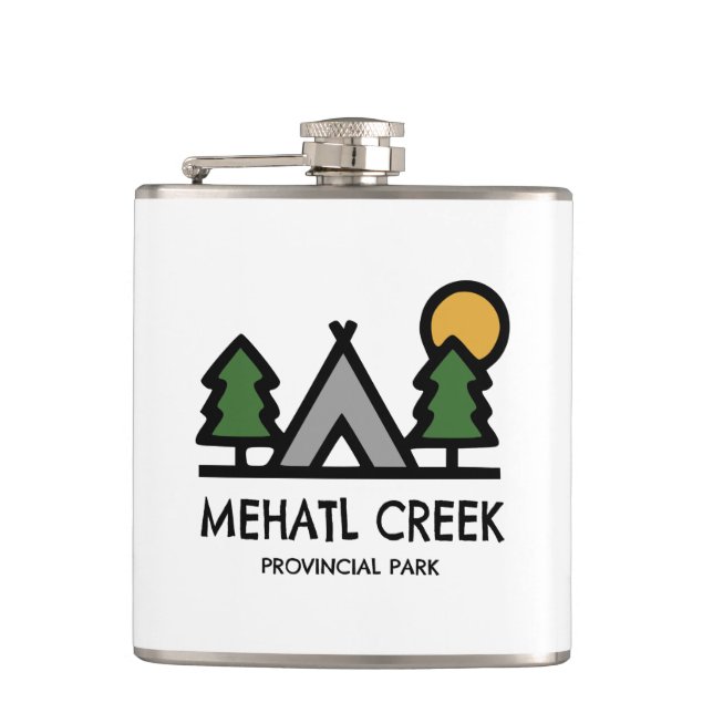 Mehatl Creek Provincial Park Hip Flask (Front)
