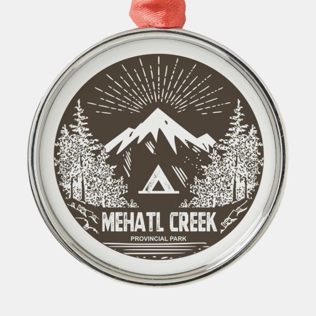 Mehatl Creek Provincial Park Metal Tree Decoration (Front)