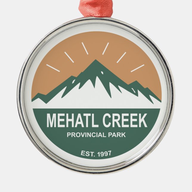 Mehatl Creek Provincial Park Metal Tree Decoration (Front)