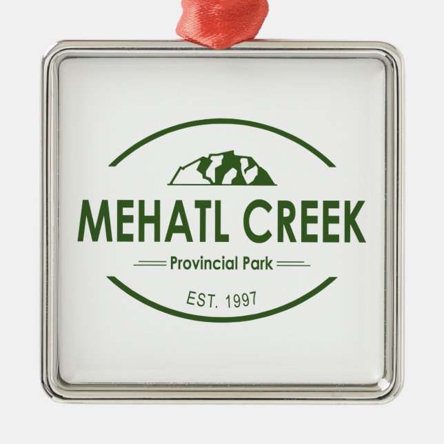 Mehatl Creek Provincial Park Metal Tree Decoration (Front)