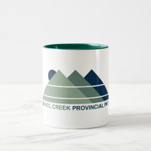 Mehatl Creek Provincial Park Mountain Sun Two-Tone Coffee Mug