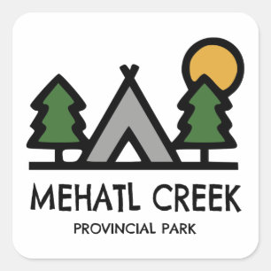 Mehatl Creek Provincial Park Square Sticker