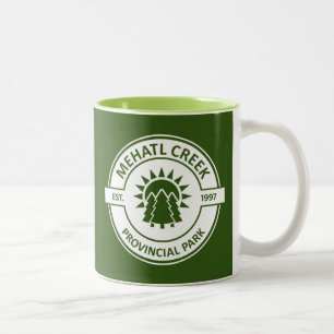 Mehatl Creek Provincial Park Sun Trees Two-Tone Coffee Mug