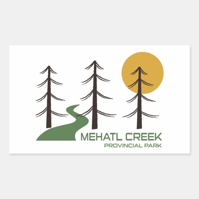 Mehatl Creek Provincial Park Trail Rectangular Sticker (Front)