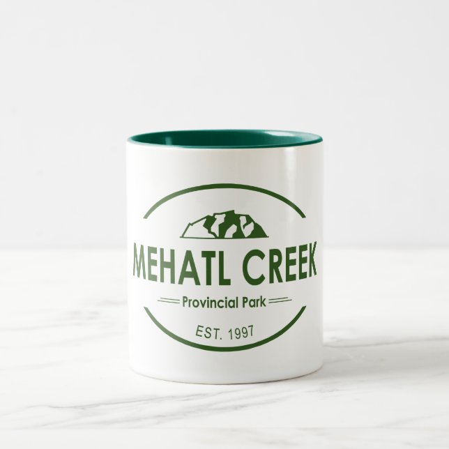 Mehatl Creek Provincial Park Two-Tone Coffee Mug (Center)