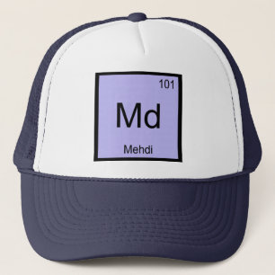Mehdi Name Chemistry Element Periodic Table Trucker Hat