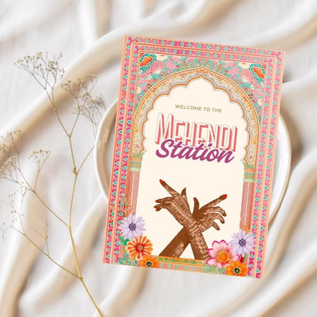 Mehendi Bazaar Sign, Henna Station Decor, Mehndi  Poster (Creator Uploaded)