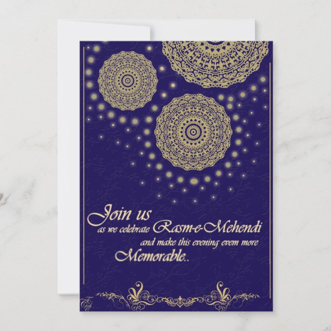 Mehendi/Henna Ceremony invite (Front)