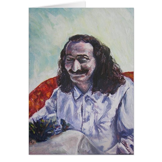 Meher Baba smile, CARD (blank message) (Front)