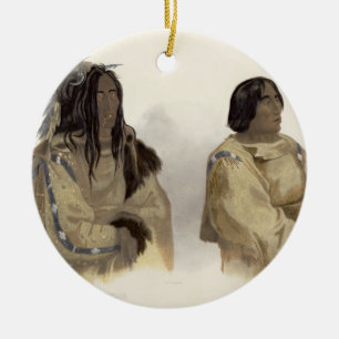 Mehkskeme-Sukahs, Blackfoot Chief and Tatsicki-Sto Ceramic Tree Decoration