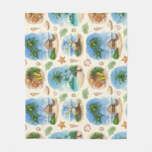 Mehndi Design: Curved Doodle Tracery Fleece Blanket (Front)