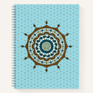 Mehndi Fantasy Copper Spiral Notebook