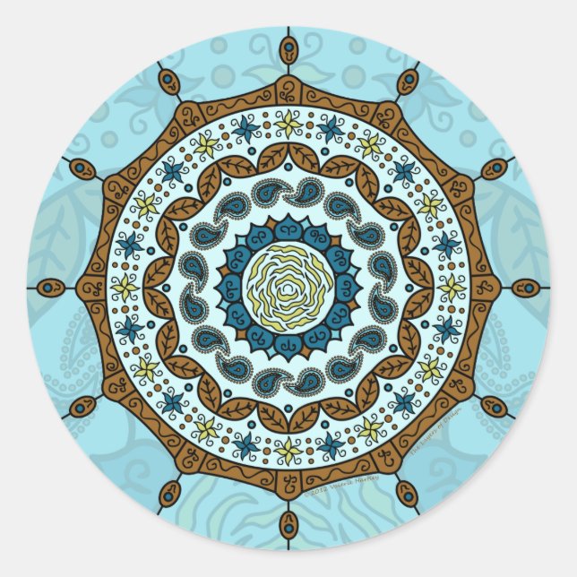 Mehndi Fantasy Copper Sticker (Front)