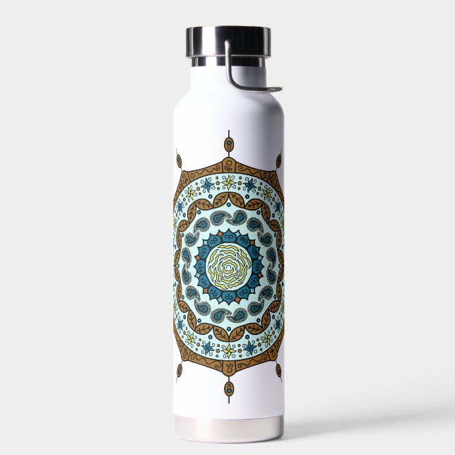 Mehndi Fantasy Copper Water Bottle (Left)
