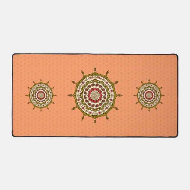 Mehndi Fantasy Gold Desk Mat (Front)