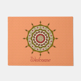 Mehndi Fantasy Gold Doormat