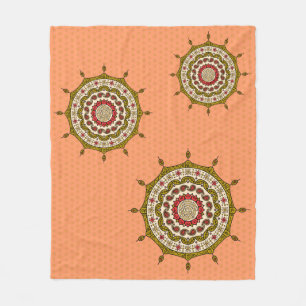 Mehndi Fantasy Gold Fleece Blanket
