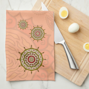Mehndi Fantasy Gold Hand Towel