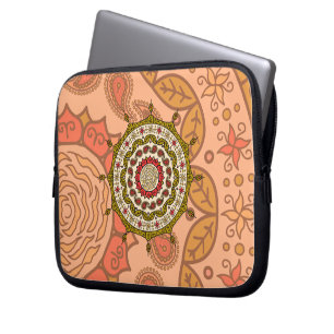 Mehndi Fantasy Gold Laptop Case