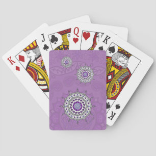 Mehndi Fantasy Silver Classic Playing Cards